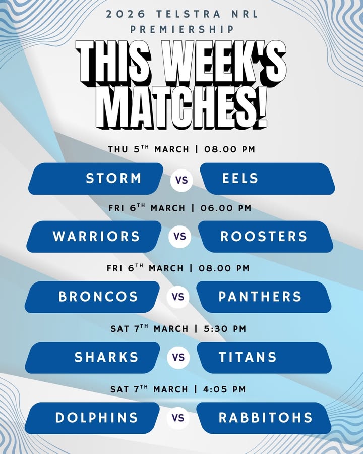 Featured image for “NRL Round 1 Action This Week at Club Belrose”