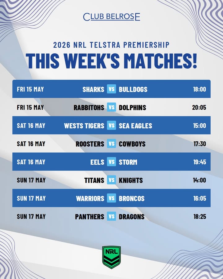 Featured image for “Watch the 2026 NRL Telstra Premiership at Club Belrose”