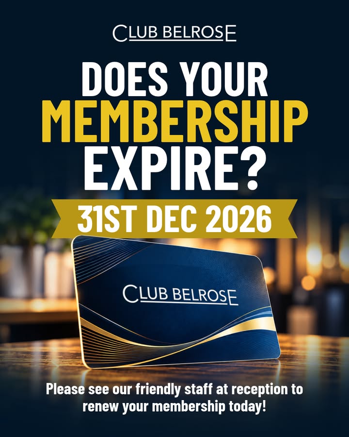 Featured image for “Renew Your Club Belrose Membership Before 31st Dec 2026”